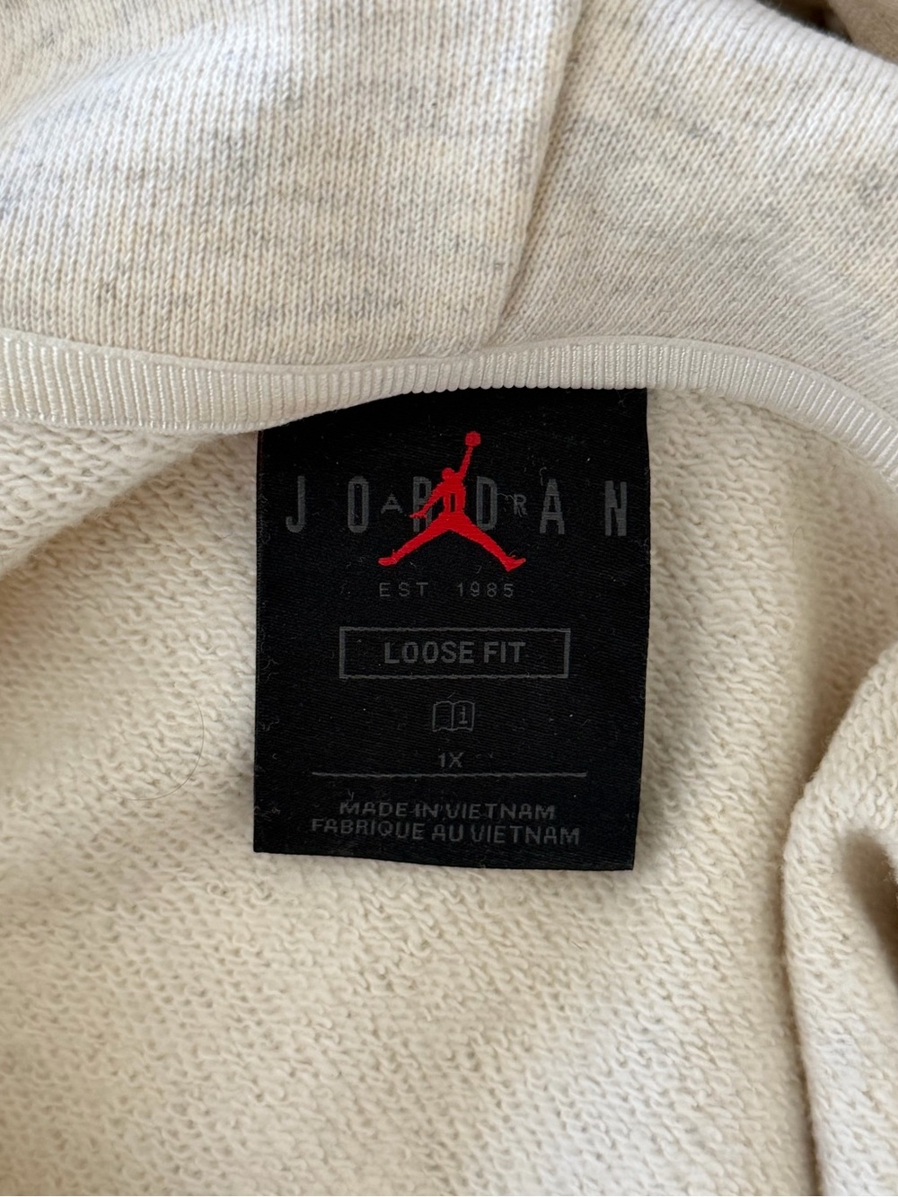 Nike Jordan Cream Hoodie - Size: L - Worn Once - Picture 2 of 3